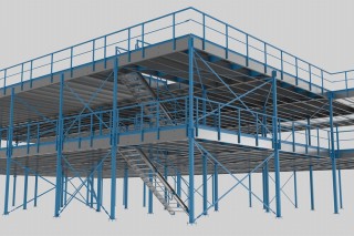 ocelová konstrukce mezipatra