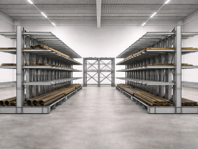 Vyrábíme konzolové regály na míru pro skladové a výrobní haly