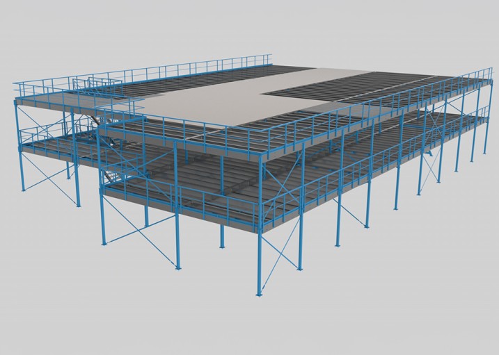 Nová nabídka UNIHAL: Mezaniny a konzolové regály na míru